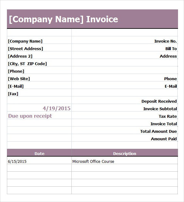 beautiful service invoice template