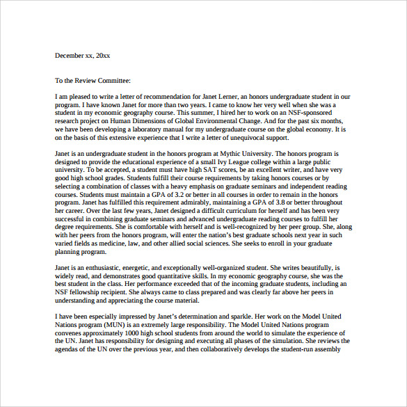 Graduate school   letters of recommendation | career center
