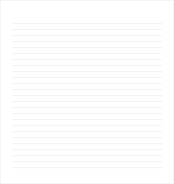 lined writing paper