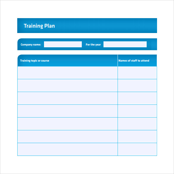 training agenda template