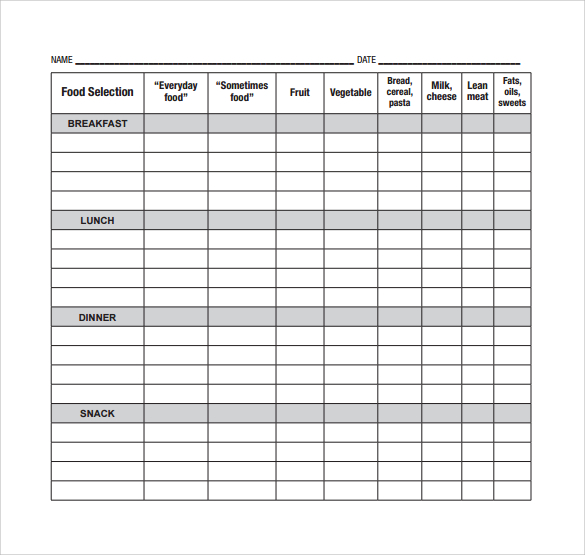 17+ Meal Planning Templates – PDF, Excel, Word | Sample Templates