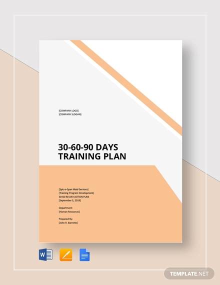 30 60 90 day training plan template