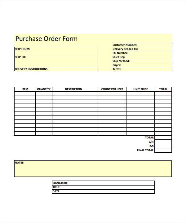 free 20 order form templates in pdf ms word excel