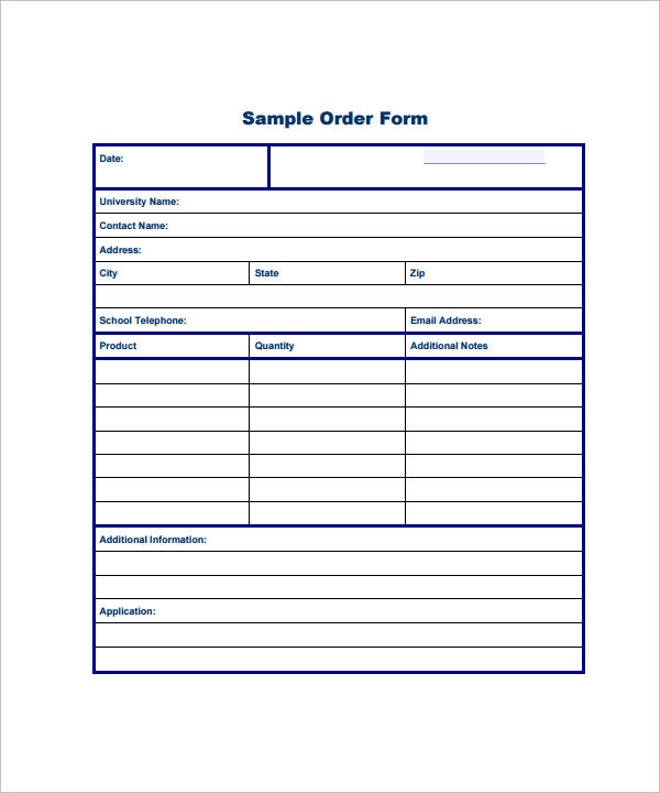 Downloadable Free Printable Order Forms For Crafts - Printable Forms ...