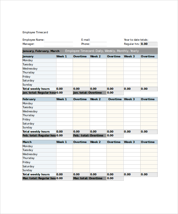 FREE 10+ Prinatable Overtime Calculator Templates in PDF MS Word Excel