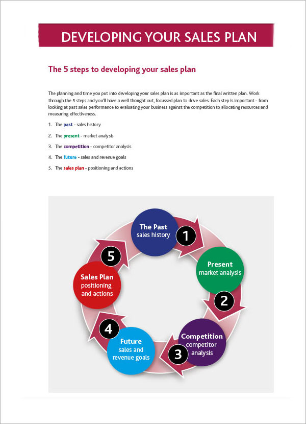 5 steps developing sales plan p52 551
