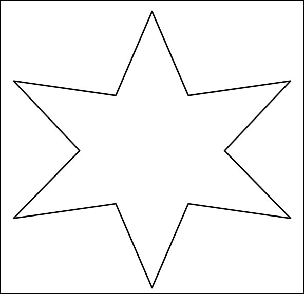 6 pointed star template