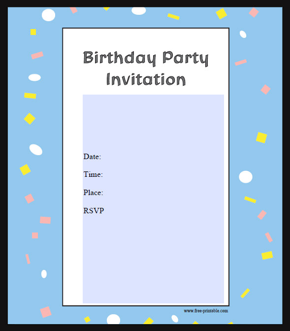 birthday party invitation sample