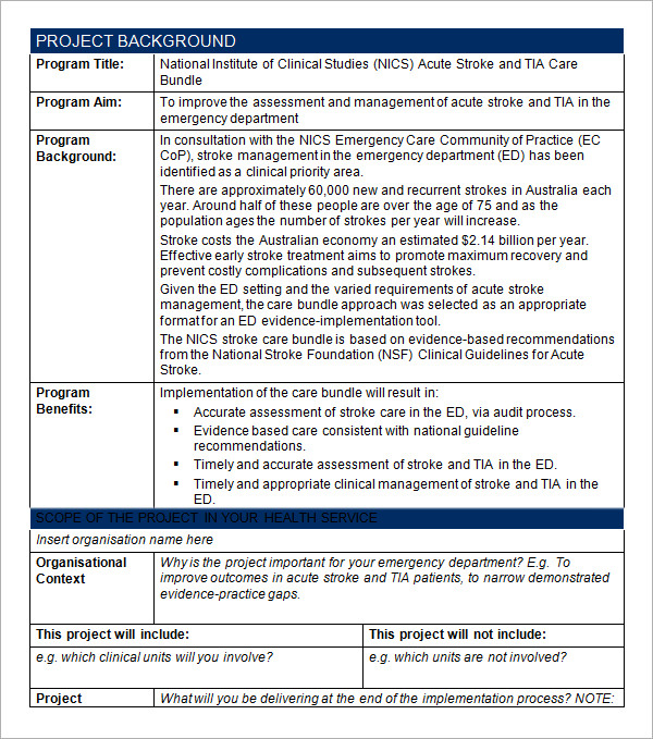 Project Plan Template Doc