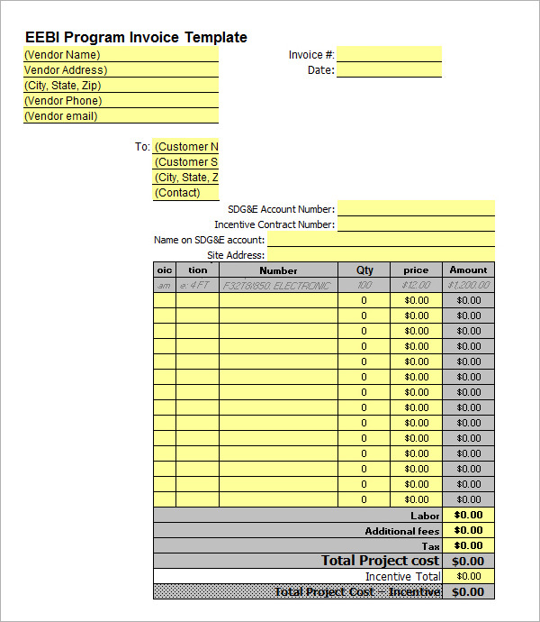 business incentives invoice template2