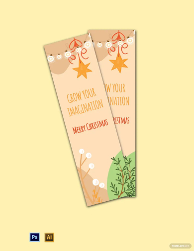 christmas bookmark for kids template
