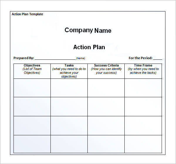 Free Action Plan Templates In Microsoft Word Doc Template Net