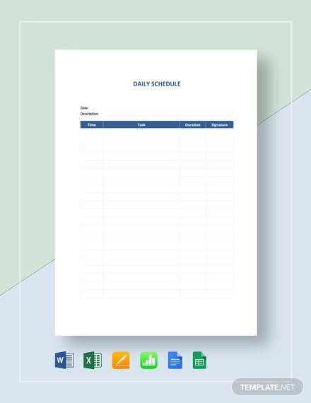 daily schedule template3