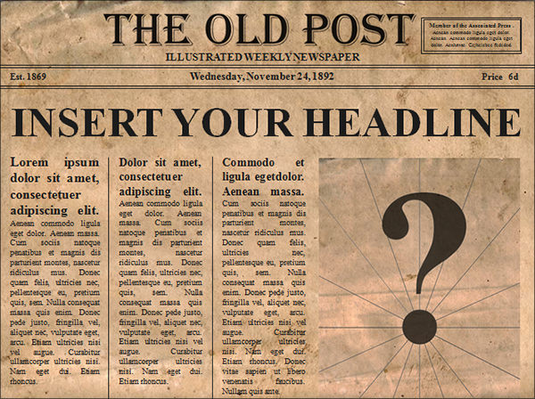 free newspaper template word