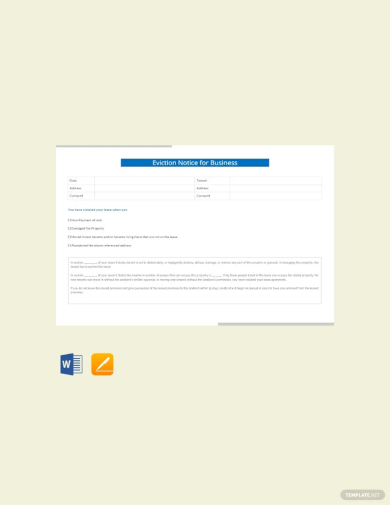 eviction notice for business template