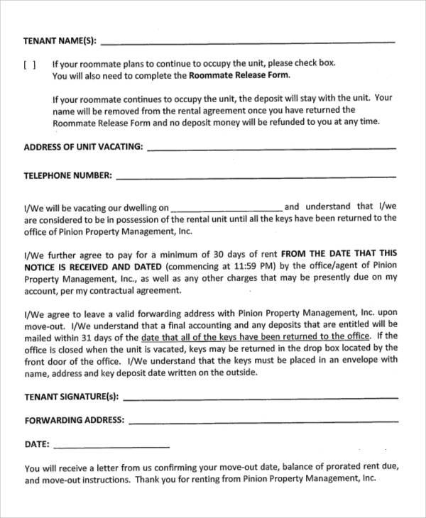 Roommate Eviction Notice Template