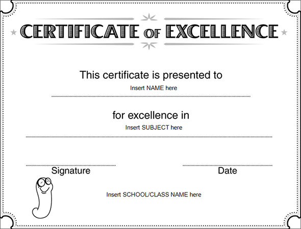 free performance certificate template