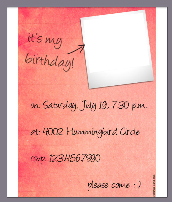 free printable birthday party invitations