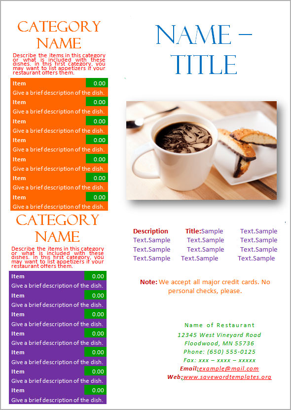 free monthly menu planner template