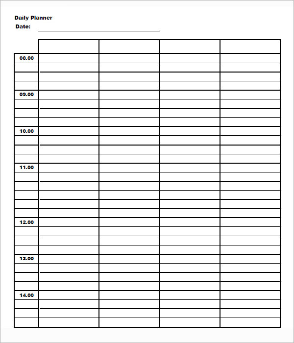 free daily schedule templates1
