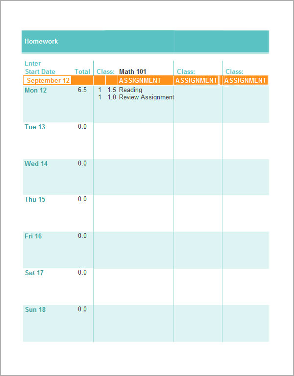 Free Sample College Schedule Templates In Google Docs Google Sheets Excel Ms Word