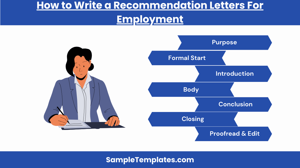 how to write a recommendation letters for employment