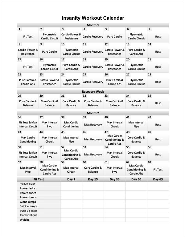 Free 6 Sample Workout Schedules In Google Docs Ms Word