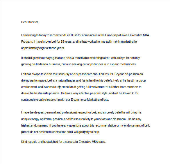 Letter of Recommendation for student - 35+ Download Free 