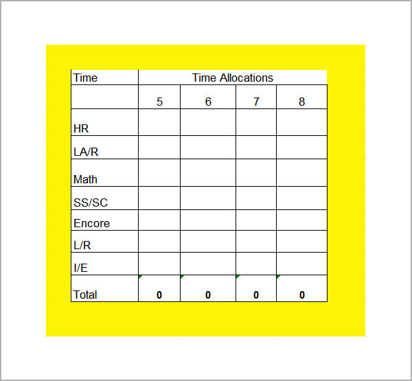 FREE 6+ Sample Class Schedules in PDF MS Word Excel