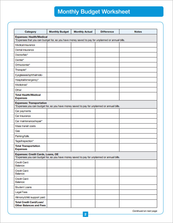 Home Budget Template - 10+ Download Free Documents in PDF ...
