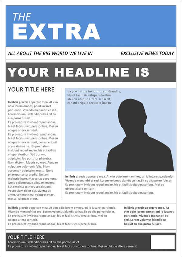 old newspaper template word free download