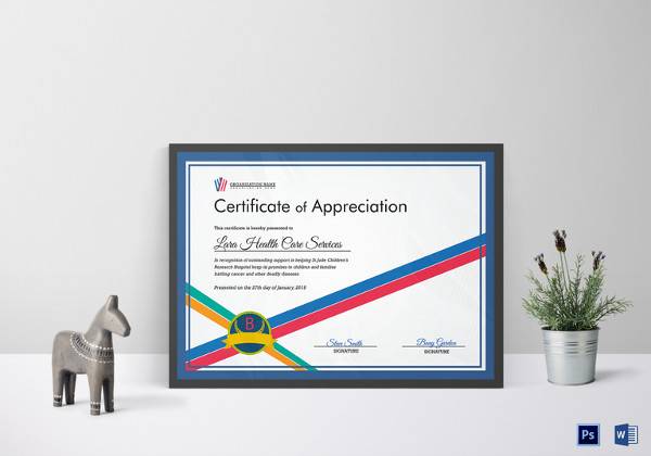 organization appreciation certificate template