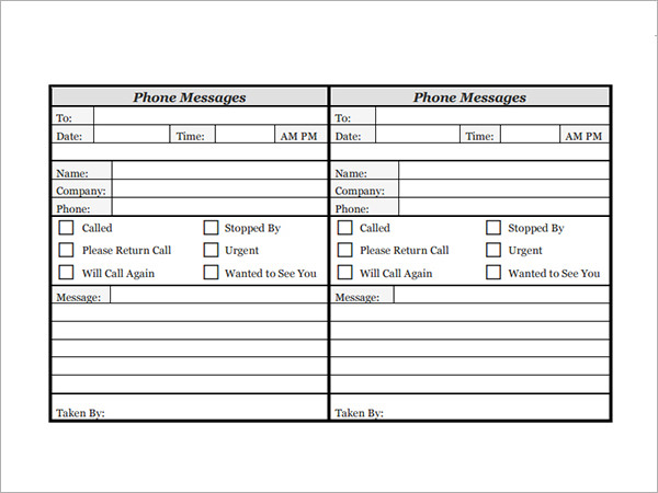 Voicemail Log Template Word from images.sampletemplates.com