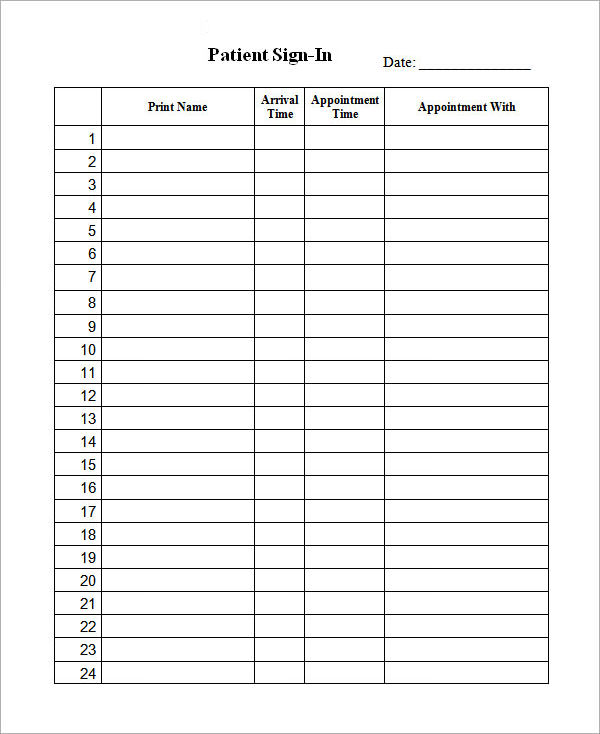 Sign In Sheet Template - 21+ Download Free Documents in PDF, Word, Excel