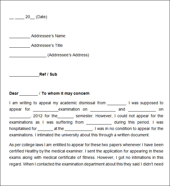 petition letter template word