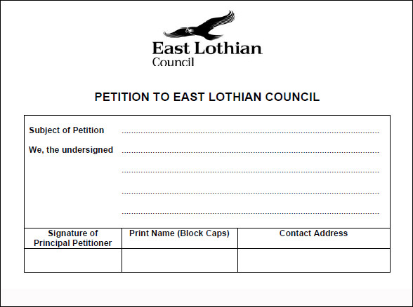 petition application form