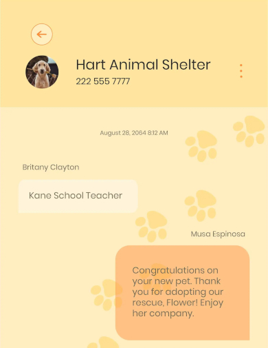 phone greeting message template
