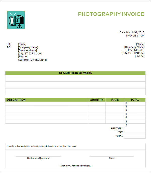 52 sample blank invoice templates sample templates