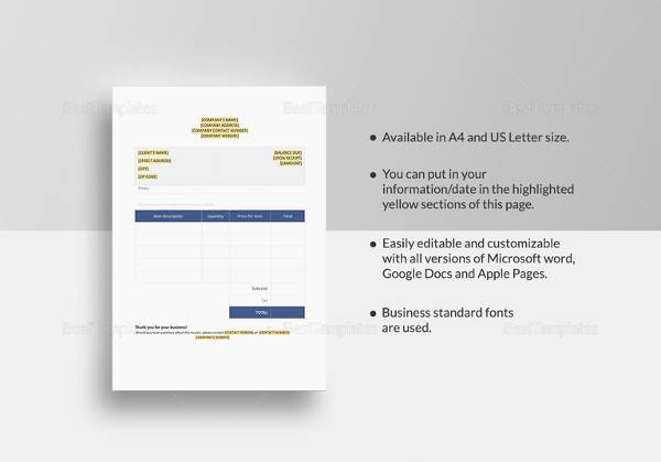 printable blank invoice template2