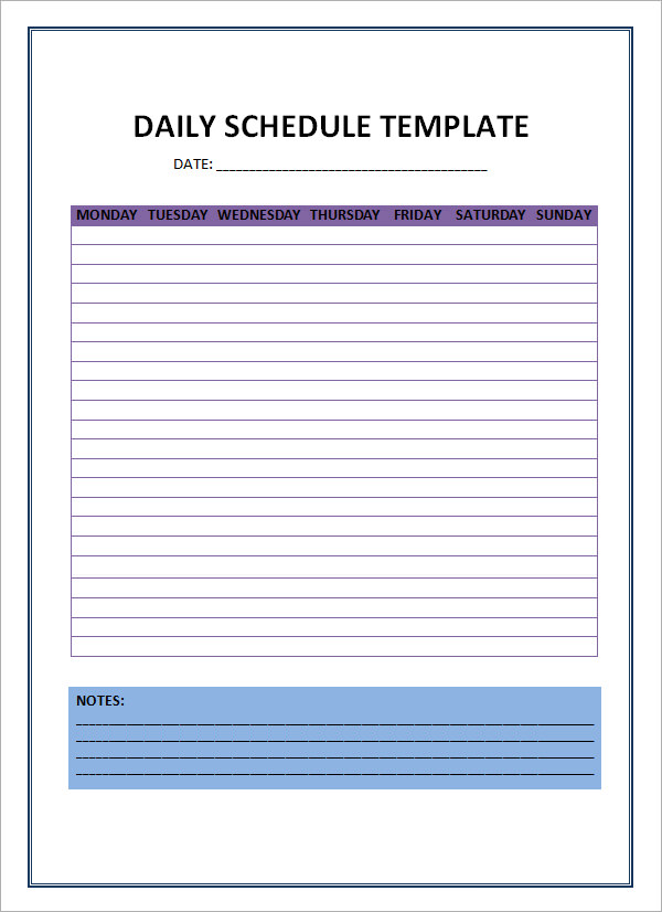 printable daily planner template1