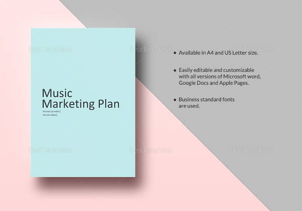 printable music marketing plan template