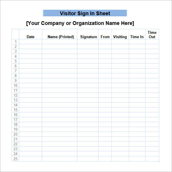 excel for mac template sign in sheet