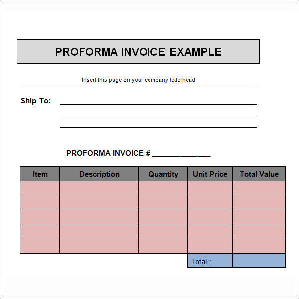 proforma invoice format1