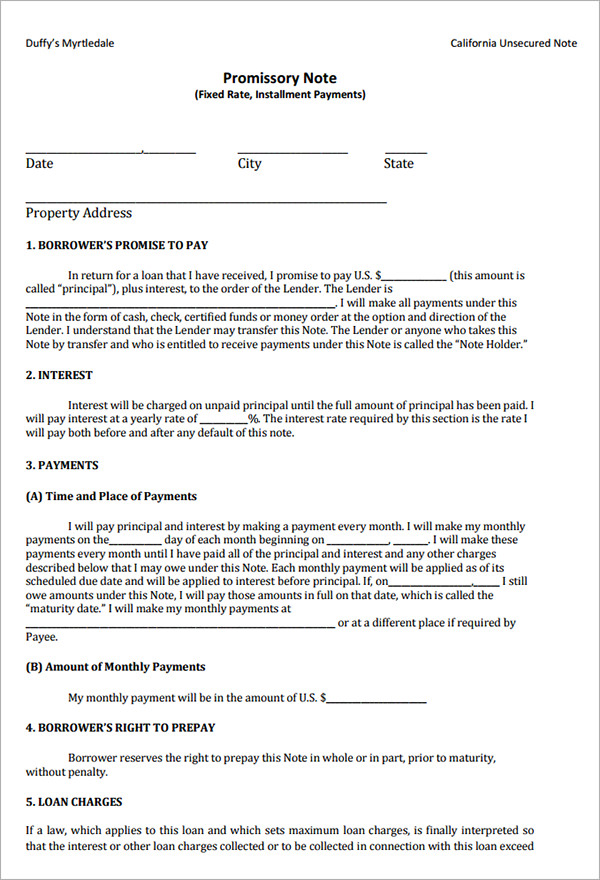 Where can you download a PDF promissory note?