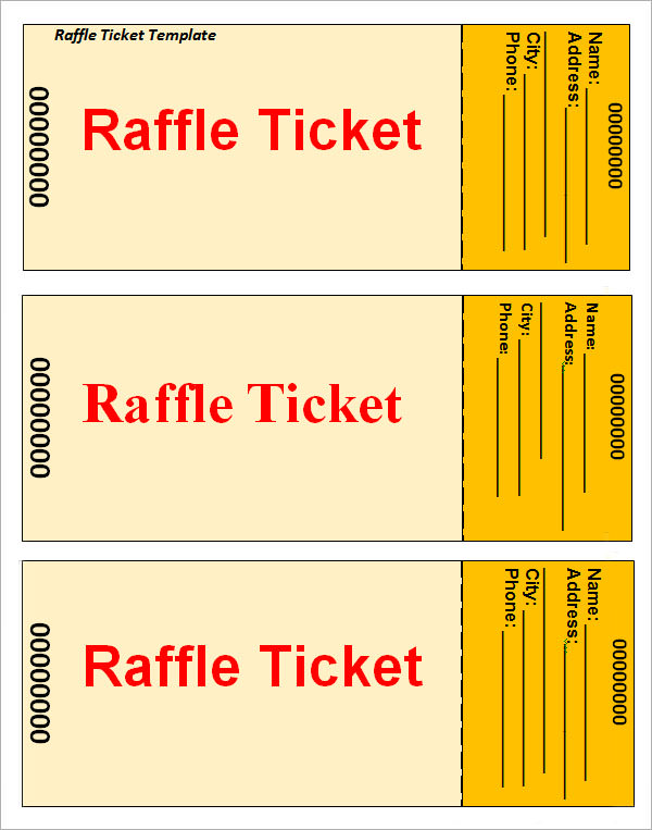 FREE 31 Raffle Ticket Templates In AI InDesign MS Word Pages PSD Publisher PDF