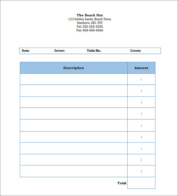 Blank Invoice Template For Microsoft Word