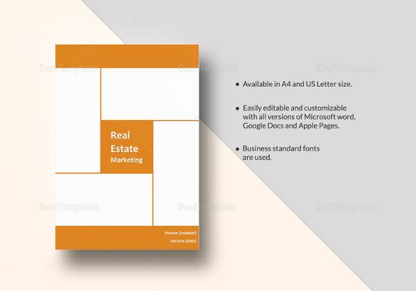 sample real estate marketing plan template