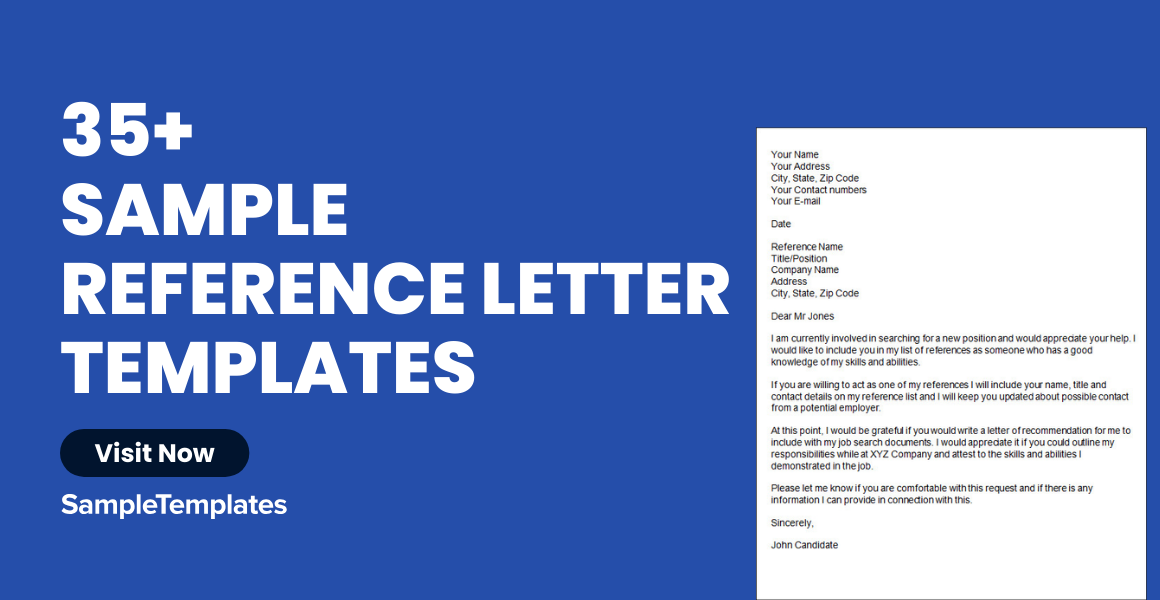 sample reference letter templates