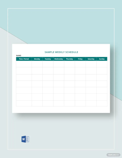 sample weekly schedule template3