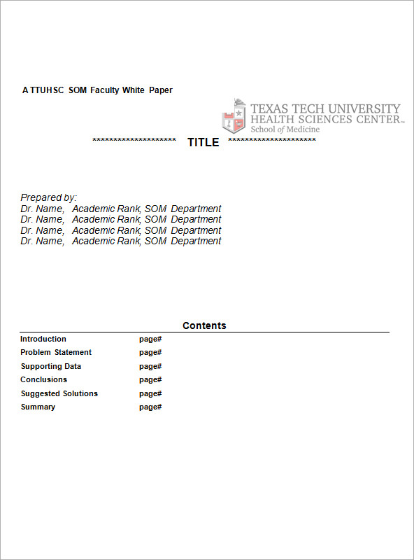 how to write a technical white paper template